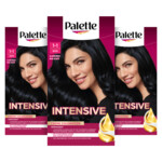 3x Palette Palette Intensive Oil-Care Color Haarkleuring 909 Blauwzwart