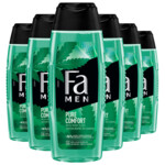 6x Fa Men 2 in 1 Douchegel & Shampoo Pure Hemp