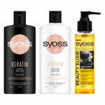 Syoss Keratin Shampoo &amp; Conditioner + Beauty Elixir Absolute Haarolie Pakket