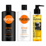 Syoss Repair Shampoo & Conditioner + Beauty Elixir Absolute Haarolie Pakket