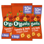 3x Organix Baby Knabbels 10+ m Tomaten Kruiden