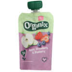 6x Organix Knijpfruit 6+m Appel Aardbei & Blauwe Bes BIO - 8.21 euro