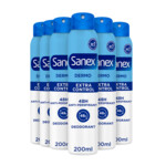 6x Sanex Deodorant Spray Dermo Extra Control
