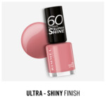 3x Rimmel Nagellak 60 Seconds SuperShine 235 Preppy In Pink - 8.46 euro