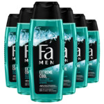 6x Fa Men Douchegel en Shampoo Extreme Cool  250 ml