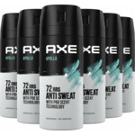 6x Axe Deodorant Spray Anti Transpirant Apollo