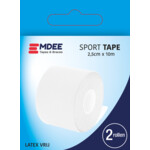 Emdee Sporttape Duo Wit 2,5 cm x 10 m  2 stuks