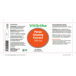 Vitortho Panax Ginseng Extract 500 mg - 15.95 euro