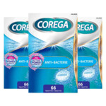 3x Corega Reinigingstabletten Anti-bacterie