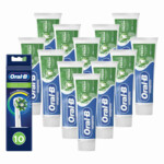 Oral-B CrossAction 10 Opzetborstels en 12 Ultimate Fresh Tandpasta Pakket - 97.27 euro