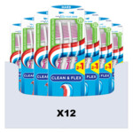 12x Aquafresh Tandenborstel Clean & Flex Hard - 33.4 euro