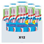 12x Aquafresh Tandenborstel Clean & Flex Medium - 35.66 euro