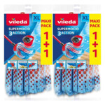 2x Vileda Super Mocio 3-Action Navulling