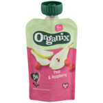 6x Organix Knijpfruit 6+m Peer & Framboos BIO - 8.43 euro