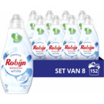 8x Robijn Klein &amp; Krachtig Wasmiddel Stralend Wit  665 ml