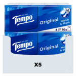 5x Tempo Original 4-laags Zakdoekjes