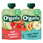 Organix Knijpfruit Appel en Perzik 12+m Pakket - 2.49 euro