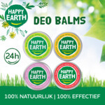 6x Happy Earth 100% Natuurlijke Deodorant Balm Jasmine Ho Wood - 51.87 euro