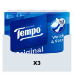 3x Tempo Original 4-laags Zakdoekjes