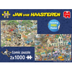 Jan Van Haasteren Puzzel Safari & Storm - 2 x 1000 stukjes - 24.99 euro