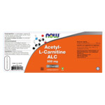 NOW Acetyl L-Carnitine ALC 500mg - 26.05 euro