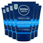 6x NIVEA Men Face Wash Protect & Care