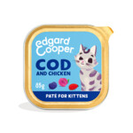 16x Edgard & Cooper Kattenvoer Kitten Pate Kabeljauw - Kip