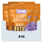 10x Braaaf Twisted Sandwich Hondensnack Kip - Vis 85 gr