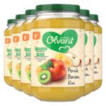 6x Olvarit Fruithapje 6m Perzik Banaan Kiwi