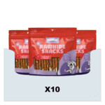 10x Braaaf Hondensnack Rol Sticks Kip 12,5 cm 300 gr