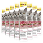 8x GimCat Anti-Hairball Duo-Paste Kip & Mout