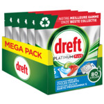 Dreft Platinum Plus All In One Vaatwastabletten Deep Clean  80 stuks