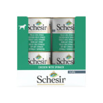 16x Schesir Hondenvoer Kip Spinazie in Gelei 285 gr