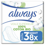 Always Maandverband Bio Cotton Protection Ultra Night met Vleugels