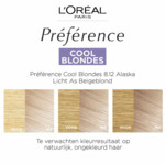 L'Oréal Préférence Cool Blondes Permanente Haarkleuring 8.12 Licht As Beigeblond - 18.95 euro