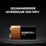Duracell Alkaline Batterijen Plus 100 9V - 4.09 euro
