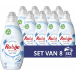 8x Robijn Klein &amp; Krachtig Wasmiddel Stralend Wit 19 Wasbeurten  665 ml