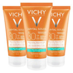 3x Vichy Capital Soleil Dry Touch Zonnecrème SPF 30 Gezicht - 61.41 euro