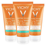 3x Vichy Capital Soleil Fluweelachtige Crème SPF 50+ Gezicht - 63.32 euro