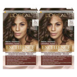 2x L'Oréal Excellence Crème Universal Nudes Permanente Haarkleuring 5U Universeel Lichtbruin - 30.17 euro