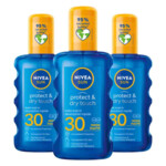 3x NIVEA Sun Protect en Dry Touch Verfrissende Vernevelende Zonnebrand Spray SPF 30 - 66.49 euro