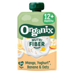 6x Organix Knijpfruit Nutri Fiber Mango Yoghurt Banaan 12+m