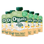 6x Organix Knijpfruit Nutri Fiber Mango Yoghurt Banaan 12+m