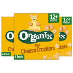 3x Organix Knabbels Mini Cheese Crackers 12+m