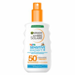 3x Garnier Ambre Solaire Sensitive Expert+ Kids Zonnebrandspray SPF 50+ Ceramide Protect  150 ml