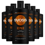 6x Syoss Repair Therapy Shampoo  440 ml
