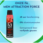 3x Fa Men Deodorant Spray Attraction Force - 6.56 euro