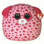 TY Squish a Boo Pink Tickle Dog 20 cm