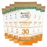 6x Garnier Ambre Solaire Hydra 24 Zonnebrandmelk SPF 30