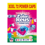 Witte Reus Wasmiddelcapsules 3+1 Power Caps Kleur 72 Wasbeurten